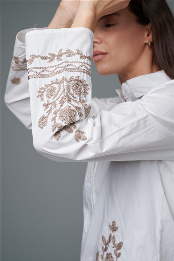 Camisa Vizantina Poplin Bordada